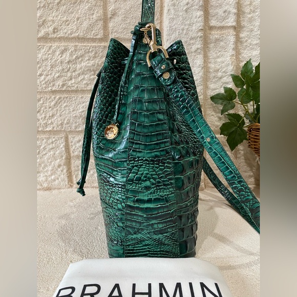 5⭐️SELLER!! 🐊🐊EMERALD MELBOURNE Brahmin MARLOWE - Picture 13 of 16